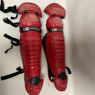 Used All-Star LG21W-PRO Catchers Leg Guards Red Adult 11855-S000190560