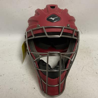 Used Mizuno MSCHY 200 Catchers Helmet w/Mask Maroon MD 11855-S000190005