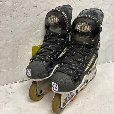 Used EASTON Z-AIR RH SKATES Roller Hockey Skates Black Senior 5.5 11855-S000190143