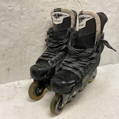 Used Mission INHALER DS7 Roller Hockey Skates Black Senior 6 11855-S000190150