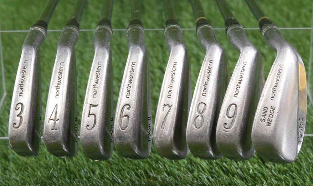 RARE NORTHWESTERN TOUR II MUSSLE BACK BLADES 3-9+S IRONS SET REGULAR POWER FLEX