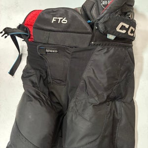 Black Junior Medium CCM Jetspeed FT6 Hockey Pants (Used)