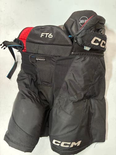 Black Junior Medium CCM Jetspeed FT6 Hockey Pants (Used)