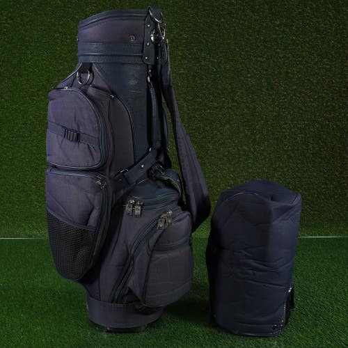 KNIGHT CART BAG 15-WAY DIVIDERS & PUTTER WELL GOLF BAG, DARK BLUEISH ~ LOOK!!