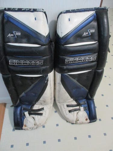 34" Simmons Air 991 Goalie Leg Pads Used
