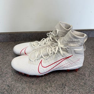 White Men's Size M 16.0 (W 17.0) Adult Nike Huarache Mid Top Molded Cleats (New)