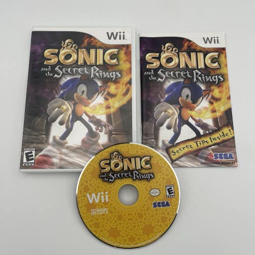 Sonic and the Secret Rings (Nintendo Wii, 2007) CIB Complete W/ Manual - Tested
