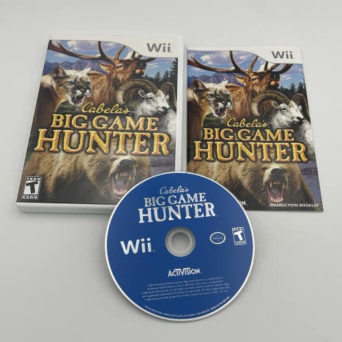 Cabela's Big Game Hunter (Nintendo Wii) Complete CIB W/ Manual - Tested Working