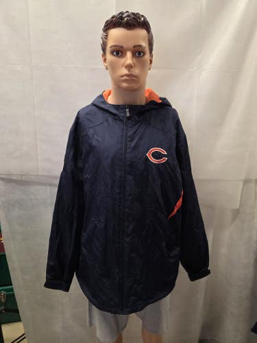 Retro Chicago Bears Reebok Full Zip Jacket Fleece XL NFL