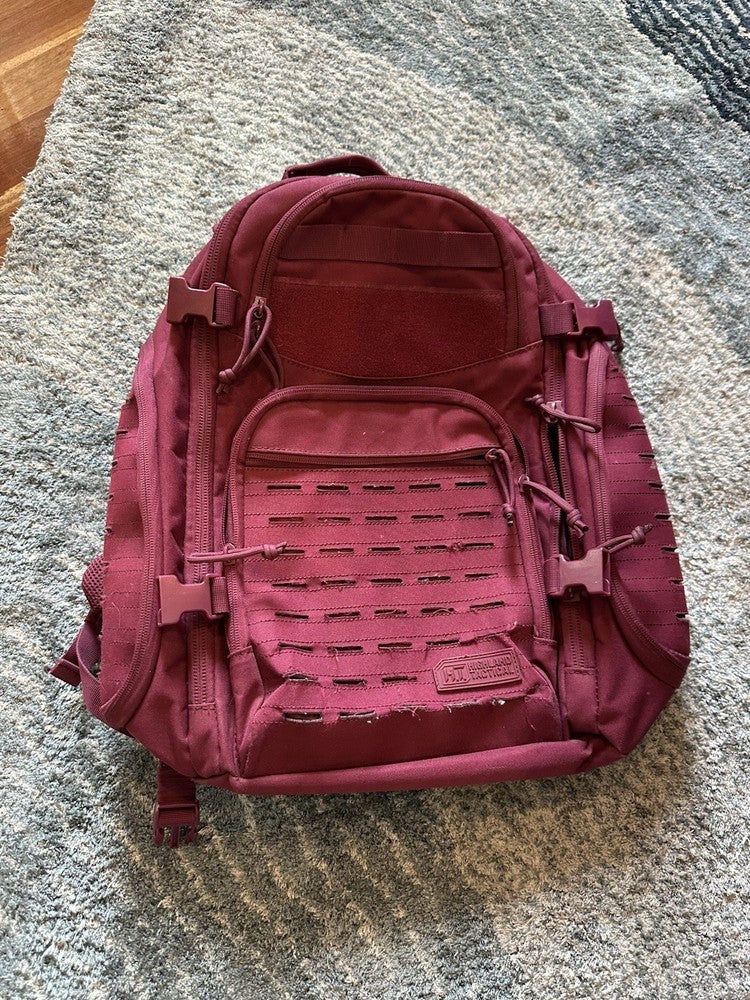 Highland Tactical Backpack Magenta Large Laser Cut MOLLE Daypack Outdoor Gear Highland Tactical Rumble Backpack Laser Cut MOLLE Webbing  main image 3