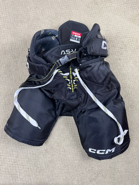 CCM Tacks AS-V Black Hockey Pants — Junior Large (Used)