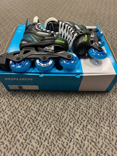 Bauer Inline Skates Size Youth Adjustable 7-10 (New)