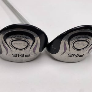 Ping Rhapsody 3 & 5 Fairway Wood Set 18* 22* ULT 129 Ultra Light Ladies RH