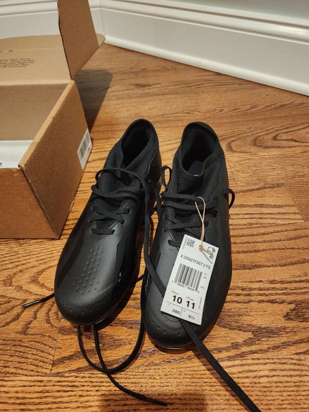 Black Men's Size M 10.0 (W 11.0) Adidas Crazyfast.3 Cleats (New)