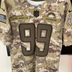 Joey Bosa #99 Jersey Small Green Camouflage Nike Dri-Fit Salute To Service
