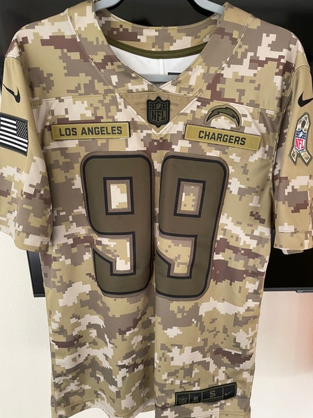 Joey Bosa #99 Jersey Small Green Camouflage Nike Dri-Fit Salute To Service