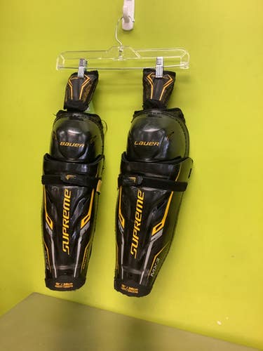 Used Bauer SUPREME MX3 Senior Shin Guards Black 15" 11686-S000045830