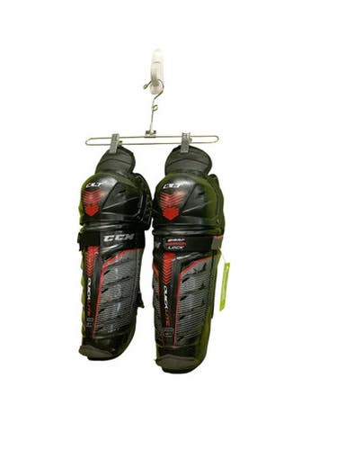 Used CCM QLT quicklite Junior Shin Guards Black 12" 11686-S000045786