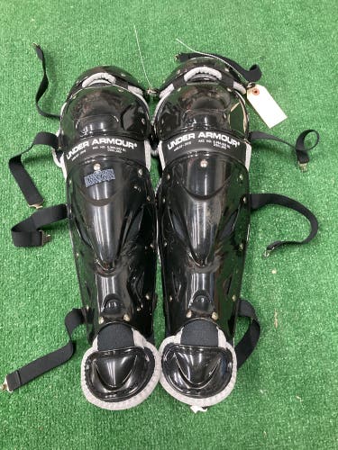 Black Youth Under Armour UAGLG2-JRVS Catcher's Leg Guard (New)