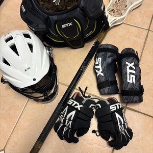 Lacrosse equipment full set up. Meets NOCSAE Youth Starter Kit
