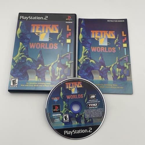 TETRIS Worlds (PS2, 2002) CIB Complete W/ Manual Sony PlayStation 2 Tested