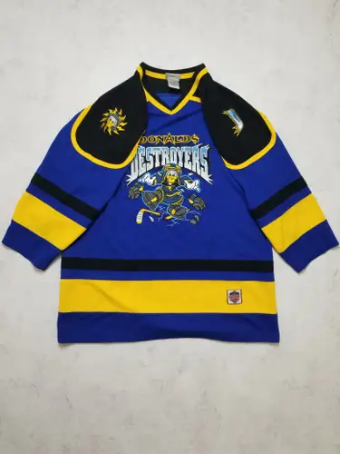 Vintage Donald's Destroyers Disneyland Resort Hockey Jersey - XXL