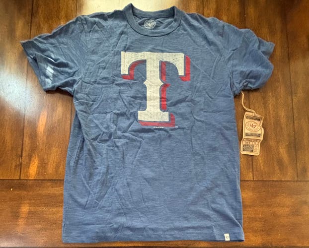 Texas Rangers Retro 47 Brand T-Shirt Adult Size Small New With Tags