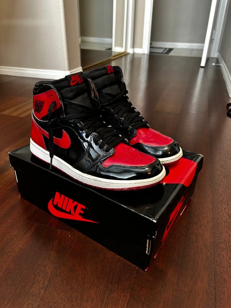 Nike Jordan 1 Retro OG High Patent Bred - Size 10.5 Mens -Lightly Used