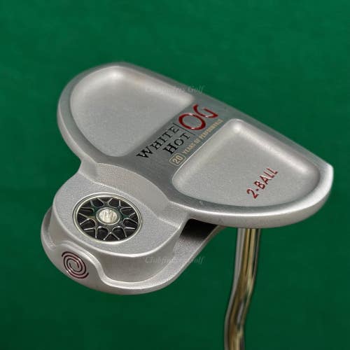 Odyssey White Hot OG 2-Ball 34" Double-Bend Mallet Putter Golf Club w/ HC