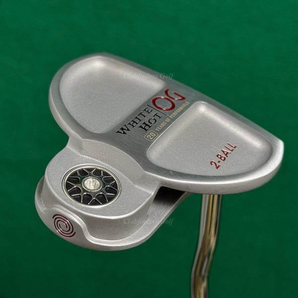 Odyssey White Hot OG 2-Ball 34" Double-Bend Mallet Putter Golf Club w/ HC