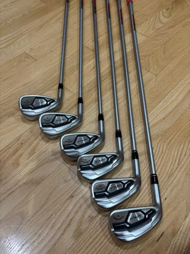 Men's Callaway Apex Left Hand Iron Set Stiff Flex Graphite Shaft (Used)