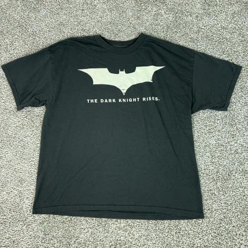 The Dark Knight Rises Shirt Mens 2XL Black DC Comics Batman Glow In Dark Tee T