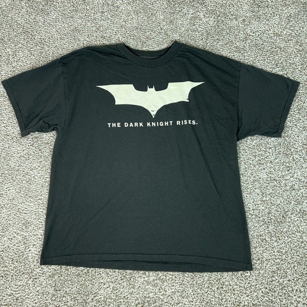 The Dark Knight Rises Shirt Mens 2XL Black DC Comics Batman Glow In Dark Tee T