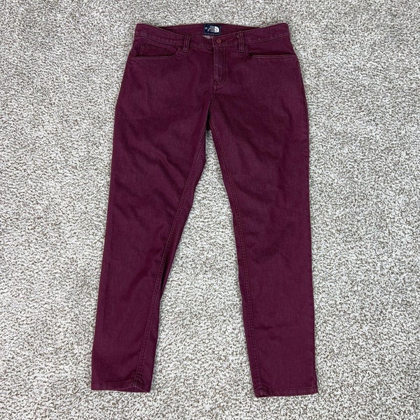 North Face Pants Womens 8 Maroon Chino Jean Casual Skinny Hiking Outdoors Casual
