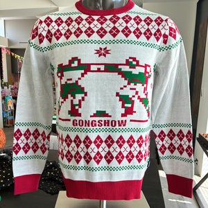 Holiday Gongshow Hockey Knit Sweater, New