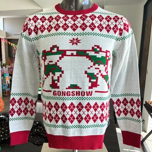 Holiday Gongshow Hockey Knit Sweater, Size M (New)