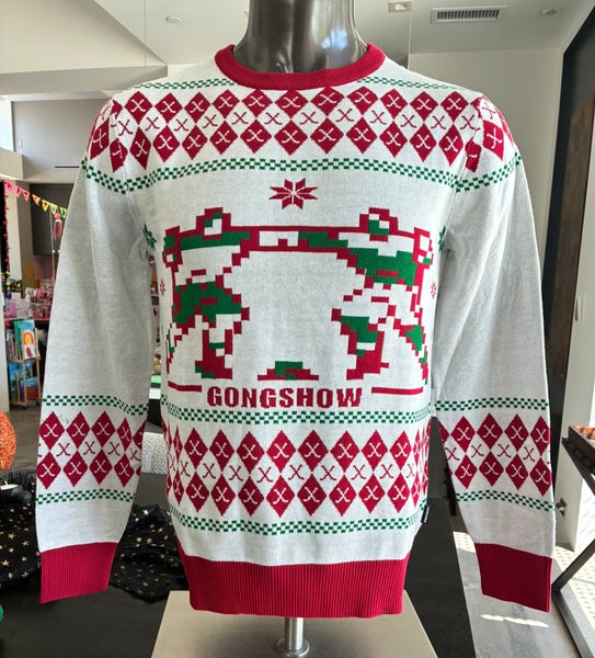 Holiday Gongshow Hockey Knit Sweater, New