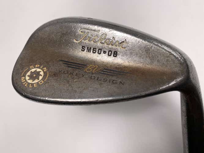 Titleist Vokey Black Nickel Wedge 60* 8 Dynamic Gold S400 Stiff Steel Mens RH