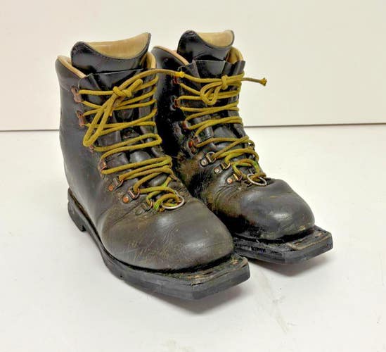 Asolo Sport Extreme Padded Black Leather 3-Pin 75mm Telemark Ski Boots US 10.5