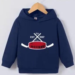 Kids Hockey Hoodie, Sapphire Blue (New, 7-8)