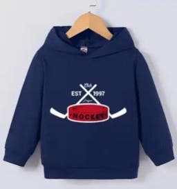 Kids Hockey Hoodie, Sapphire Blue (New, 7-8)