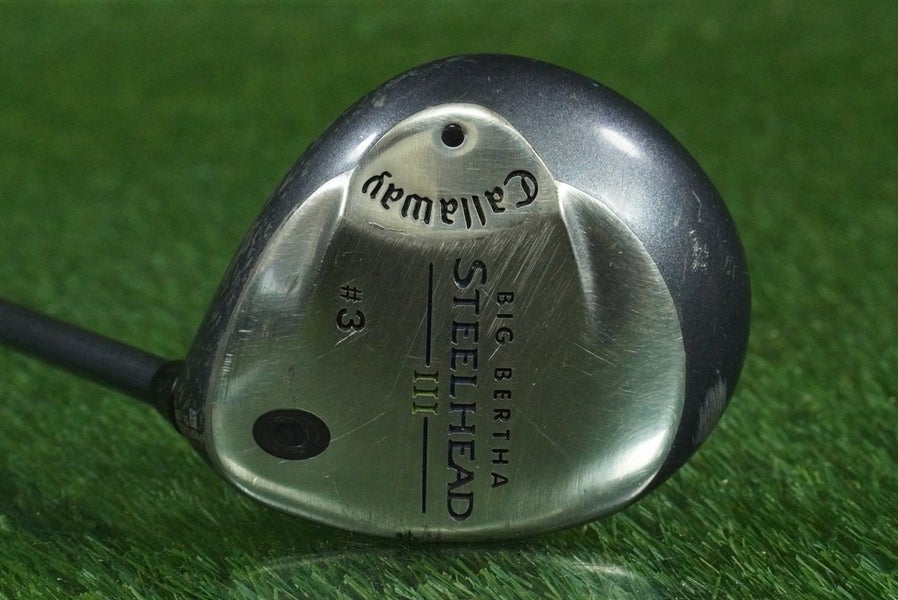 CALLAWAY BIG BERTHA STEELHEAD III 3 WOOD #3 FAIRWAY SYSTEM III FIRM FLEX RH