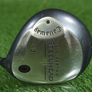 CALLAWAY BIG BERTHA STEELHEAD III 3 WOOD #3 FAIRWAY SYSTEM III FIRM FLEX RH