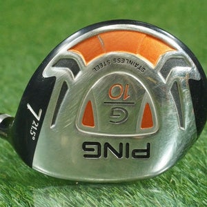 PING G10 STAINLESS STEEL 7 WOOD FAIRWAY TFC 129 GRAPHITE REGULAR FLEX RH 21.5°