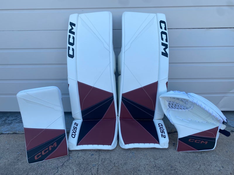 CCM AXIS 2 Pro Stock Goalie Pads and Glove Set PROSVETOV COYOTES 7781