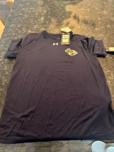 Nashville Jr Predators Youth Large Under Armour Shirt (New)