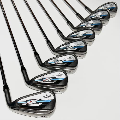 Callaway XR OS Iron Set 4-9, PW, AW Right Handed Regular Flex Steel Shafts