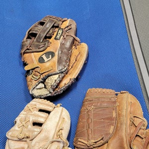 3 baseball gloves bundle (Used)