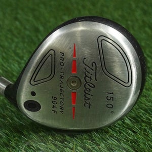 TITLEIST PRO TRAJECTORY 904F 3 WOOD FAIRWAY GRAPHITE DESIGN YS-6 EXTRA-STIFF 15