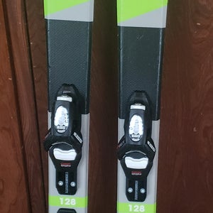 128cm ROSSIGNOL TERRAIN JR. SKIS w/GRIP WALK LOOK KID4 EZ TRACK 4.5 Bindings *USED*